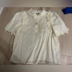 Sea New York Cream Lace Blouse size m